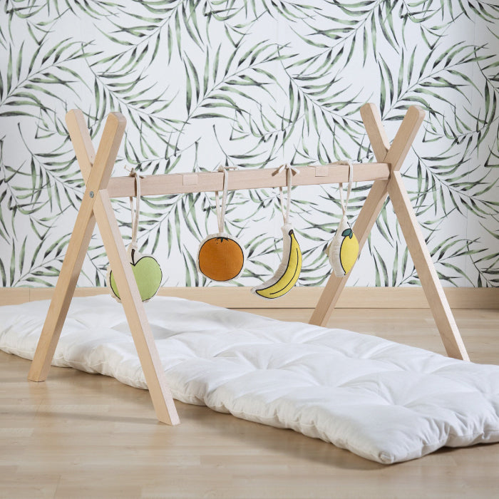 Suport pentru Cos bebe Moise Childhome si Centru de activitati, Lemn Natural