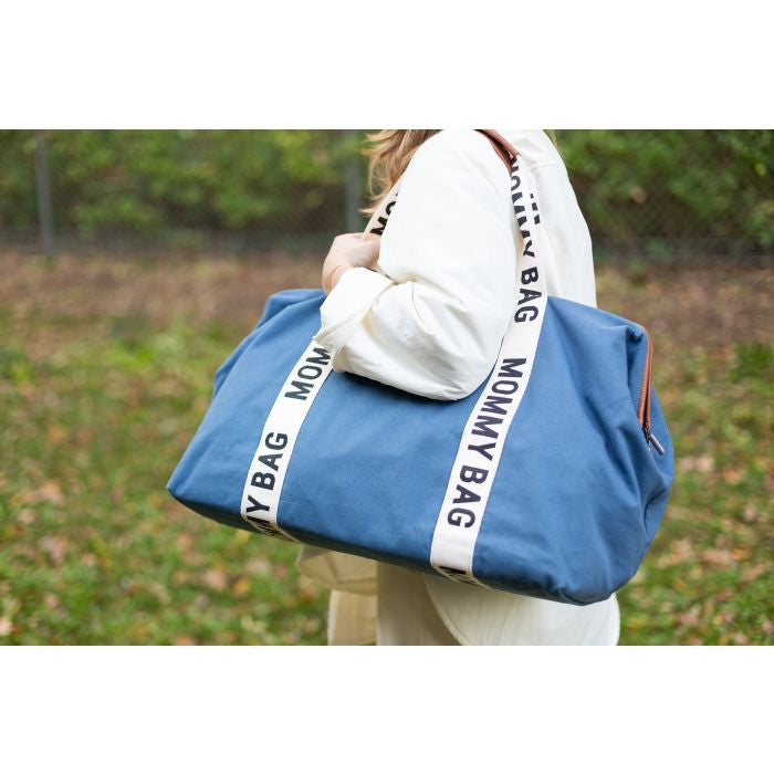 Geanta de infasat Childhome Mommy Bag Signature Indigo