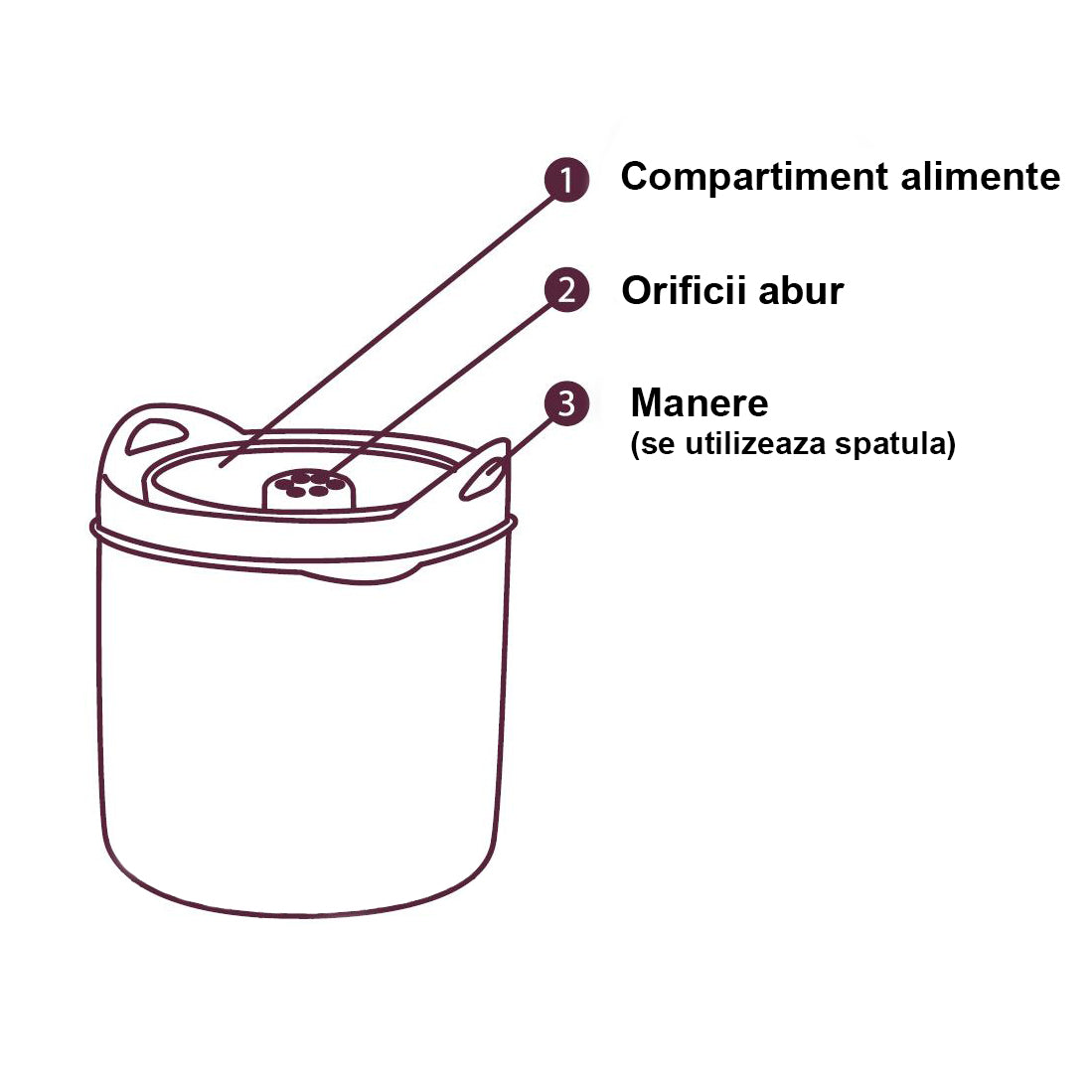 Dispozitiv preparare orez paste Babycook - Alb