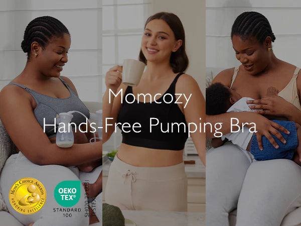 THE ORIGINAL - Sutien 2 in 1 pentu pompare, alaptare Hands Free ultra moale - Gri Momcozy YN08 Marime M