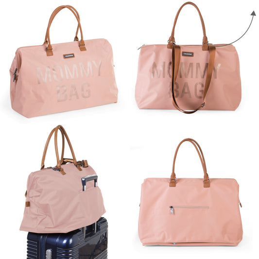 Geantă de Înfășat Childhome Mommy Bag Roz Spațioasă Premium