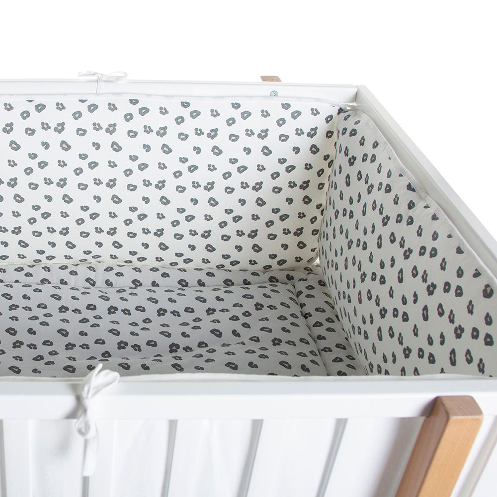 Protectie patut Childhome 35x340 cm Jerse, Leopard
