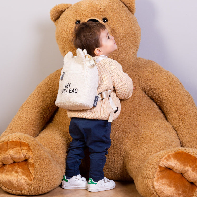 Rucsac pentru copii Childhome My First Bag Teddy Ecru