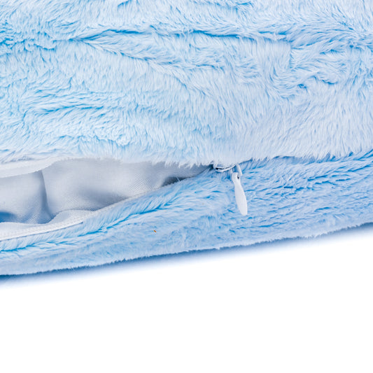 Husa blanita pentru perna de alaptare Colectia Mis Mat Bleu 72 cm