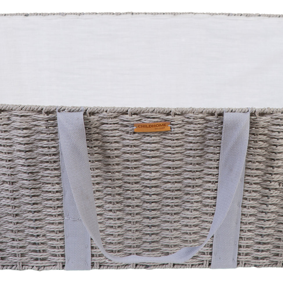 Cos bebe Childhome Moise cu saltea, Gri