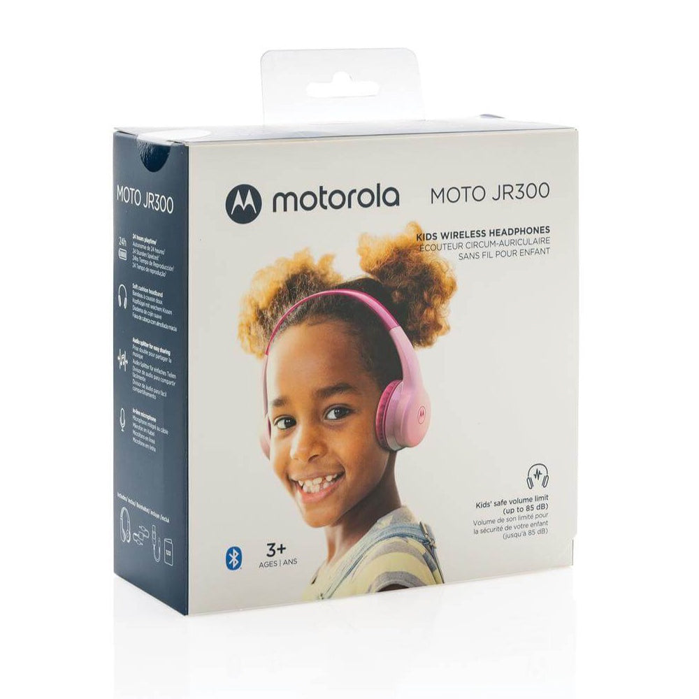 Casti Audio Wireless pentru Copii Motorola Moto JR300 Pink