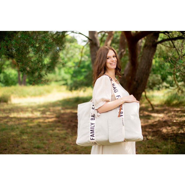 Geanta Childhome Family Bag Signature Alb