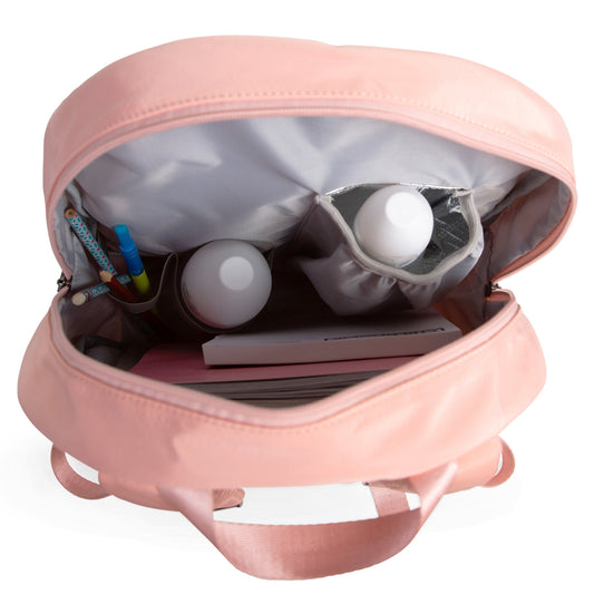 Ghiozdan Școlar Childhome ABC 29x12x38cm Roz cu Compartiment Tabletă