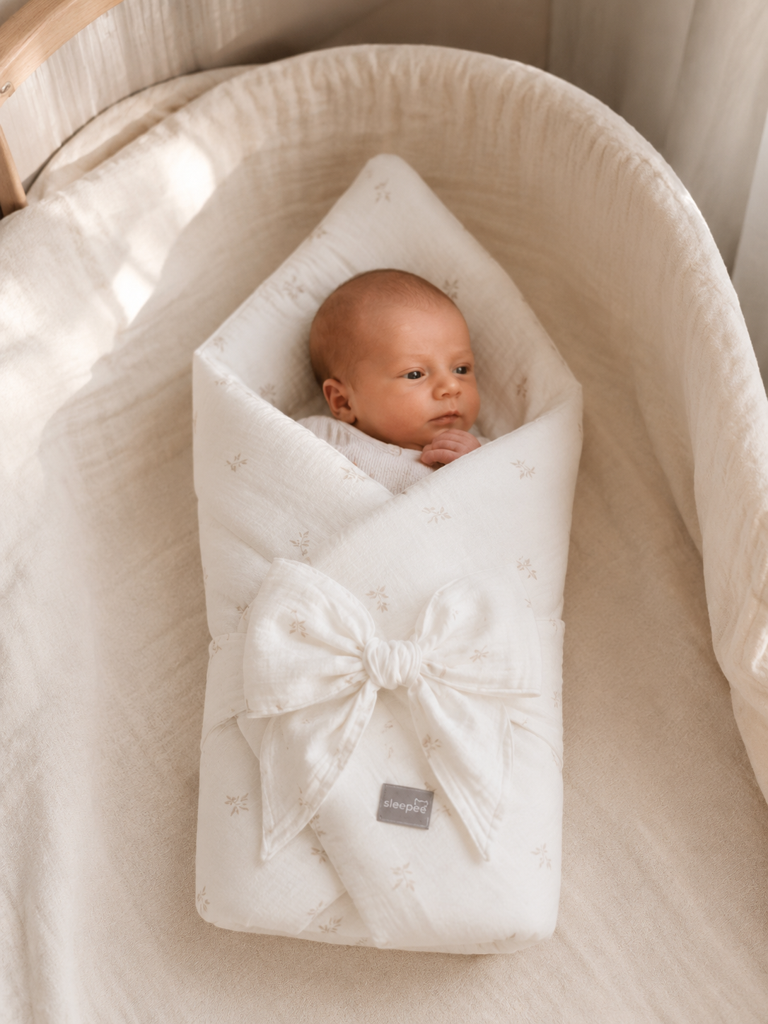 Wrap Babyhorn nou nascut Bumbac - Muselina Sleepee