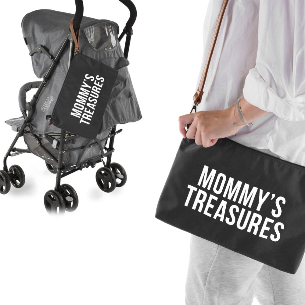 Poseta Childhome Mommy Clutch 33x23 cm Negru