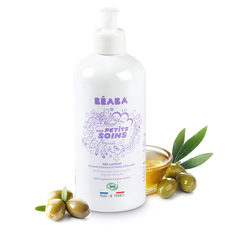 Gel de dus corp si par pentru bebelusi Beaba 500 ml, Certificat Organic