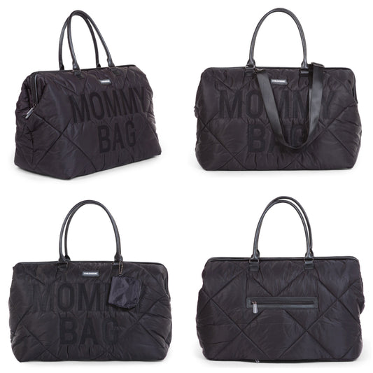 Geanta de infasat matlasata Childhome Mommy Bag Negru