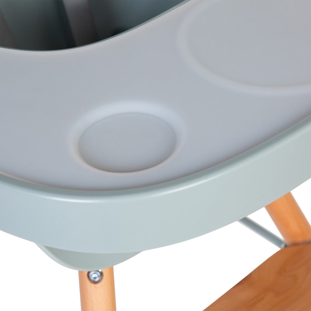 Tavita scaun de masa Childhome Evolu + Protectie din silicon, Menta