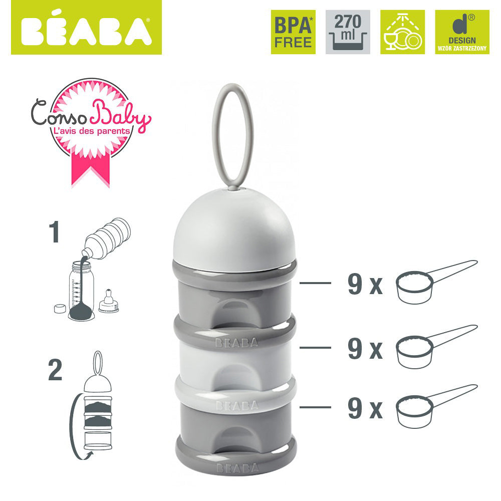 Recipient lapte praf - Gri