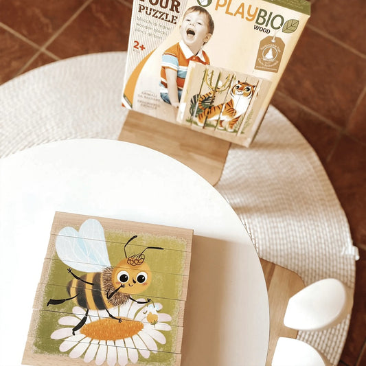 Quercetti Four Puzzle Animale Salbatice Bio