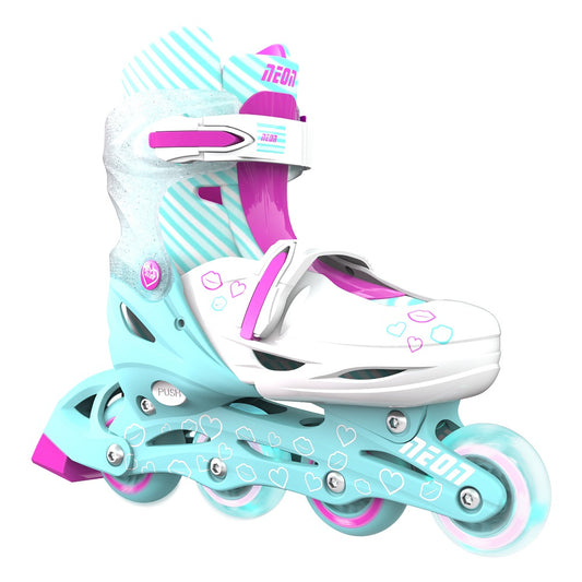 Role 2 in 1 Neon Combo Skates Reglabile 34-37 Teal Pink