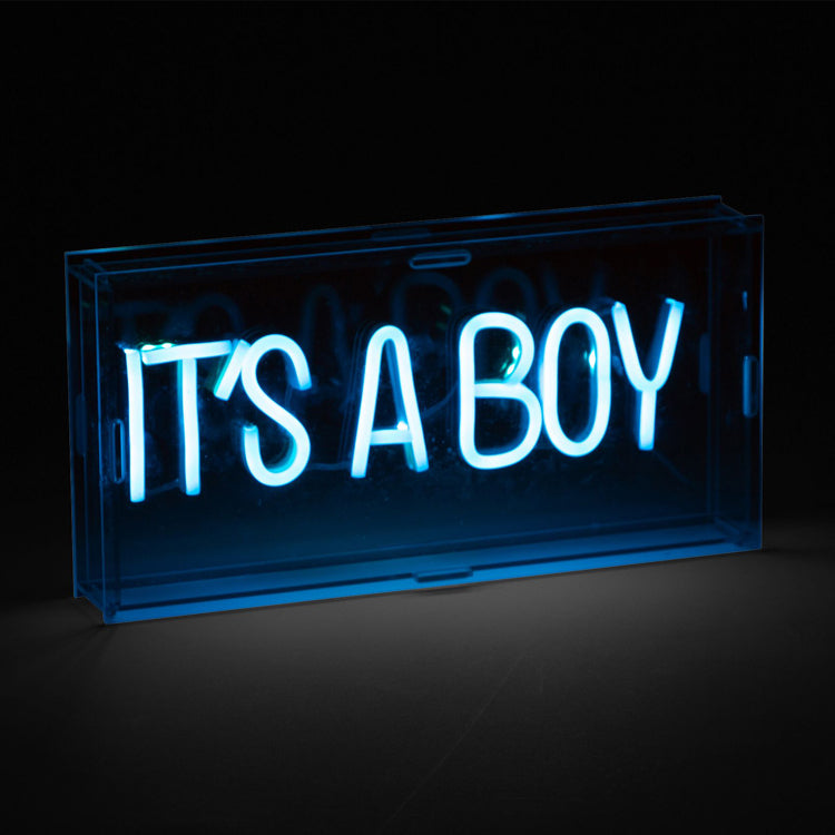 Caseta luminoasa Neon Childhome 30x15 cm, Albastru