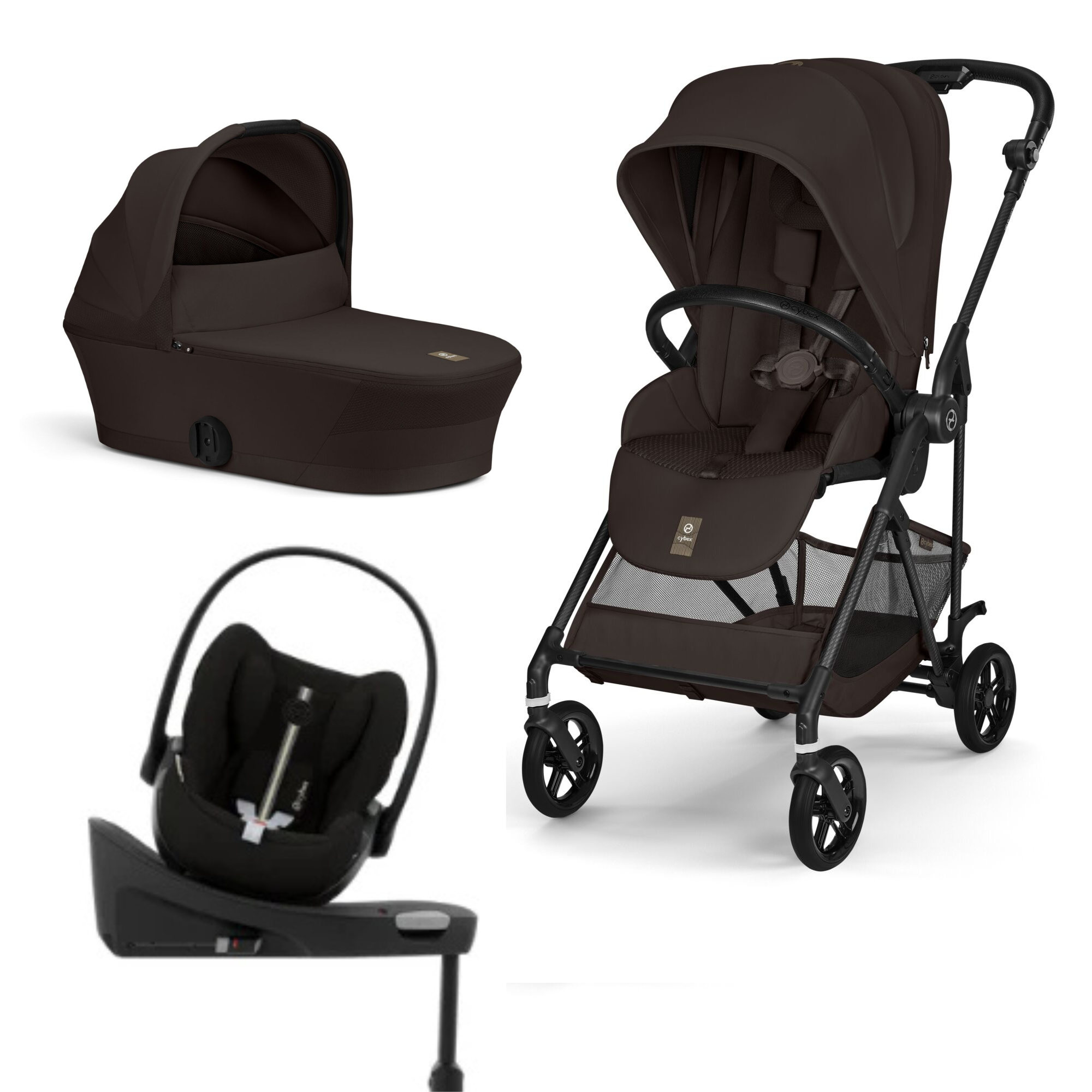 Pachet 4 in 1 Cybex Melio - Cărucior + Scoică + Bază isofix | Nola