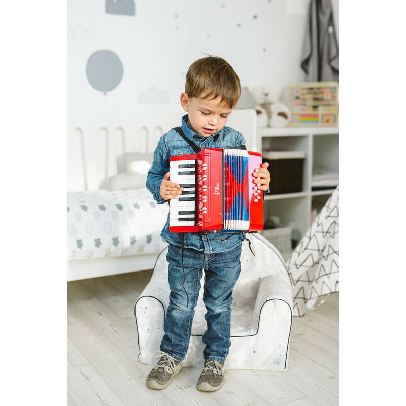 Acordeon pentru Copii Free2Play 17 Clape 8 Bass-uri Rosu 3 Ani Plus