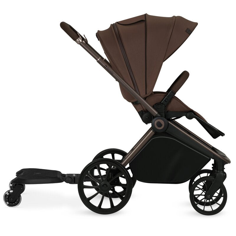 Adaptor universal carucior pentru al doilea copil, Lionelo, Buggy Board, 2 in 1, 3 pozitii reglare sezut pe inaltime, Platforma antiderapanta, Roti cu lumini colorate, Sustine 25 kg, Negru