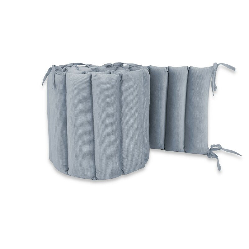 Aparatoare pentru patut, MimiNu, Tip panou, Pentru patut, Lungime 180 cm, Din catifea, Jeans