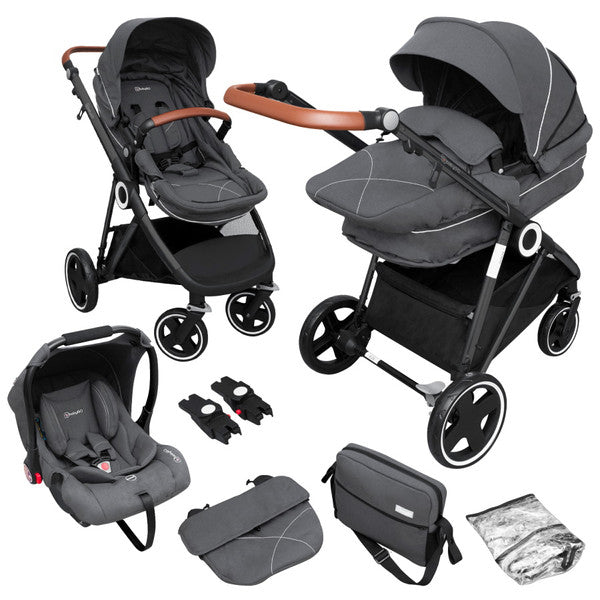 BabyGo - Carucior 3 in 1 Halime – cadru Black