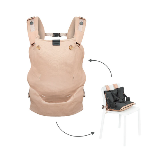 Babymoov - Moov & Boost Sistem de purtare transformabil in Booster, creat in colaborare cu medici kinetoterapeuti, Bej