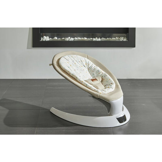 Balansoar electric, Jane, Moon, Cu 5 trepte de viteza, Timer, 12 melodii si 5 sunete ale naturii, Conform cu standardul european EN 12790:2023, Iris