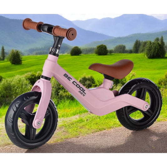 Bicicleta fara pedale, FreeON, Be Cool Mini, Cu ghidon si sa reglabile, Roti din EVA, Pana in 30 Kg, Roti 8 inch, 12 luni+, Roz