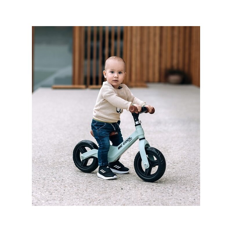 Bicicleta fara pedale, FreeON, Be Cool Mini, Cu ghidon si sa reglabile, Roti din EVA, Pana in 30 Kg, Roti 8 inch, 12 luni+, Verde