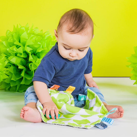 Bright Starts - Paturica vesela Little Taggies cu buline verzi