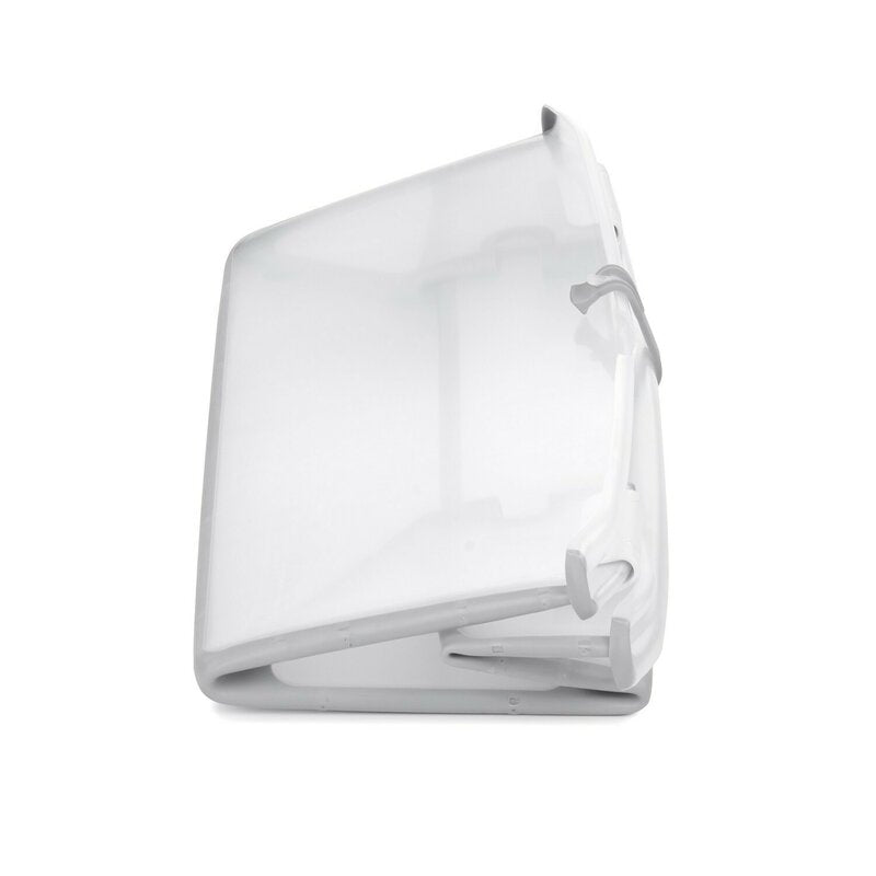 Cadita de baie cu pliere ultra-compacta, Jane, Oasis, Cu doua manere, 68 x 42 x 26 cm, Conform cu standardul european de siguranta EN 17072:2018, White