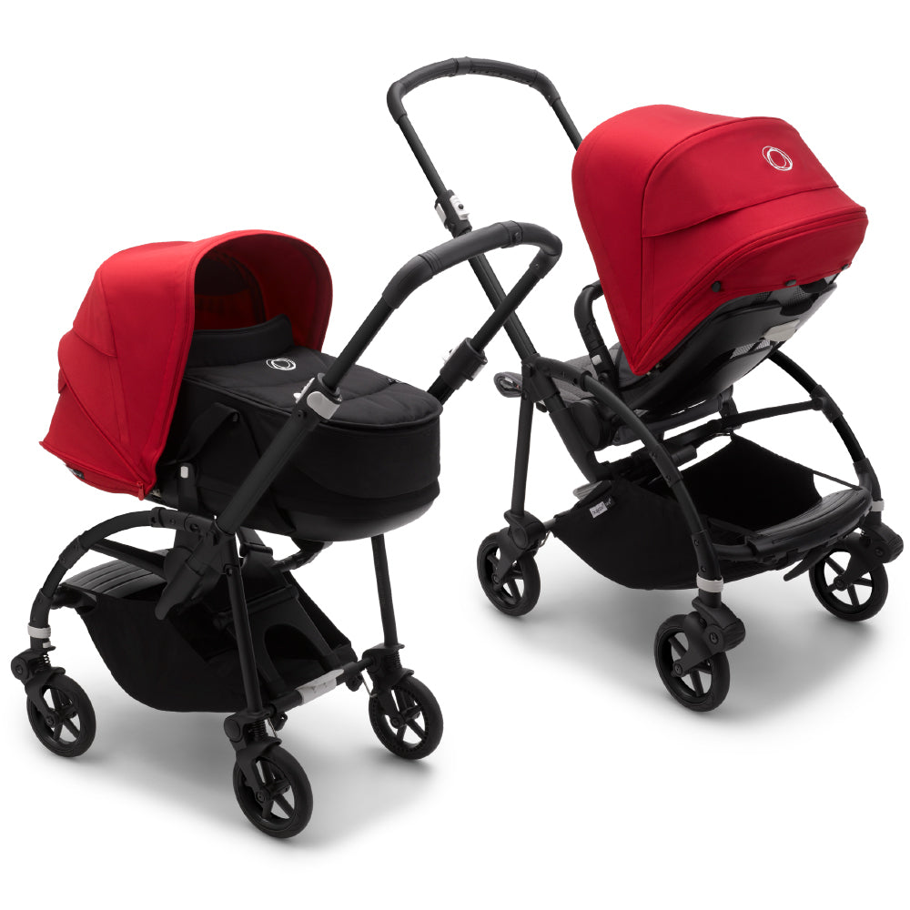 Capotină Cărucior Bugaboo Bee 6 Protecție UPF 50+ Fereastră Peekaboo Panou Plasă Lavabilă Red