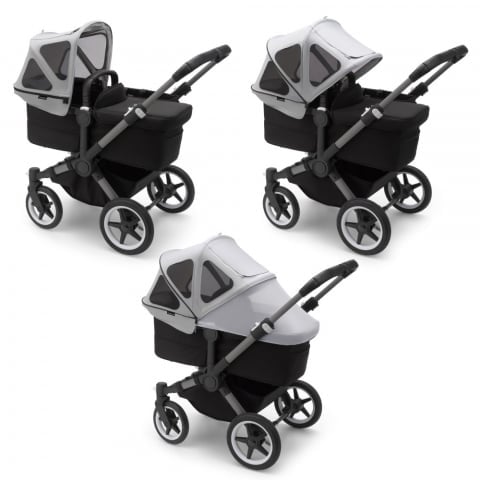 Capotina cu extensie plasa insecte Bugaboo Donkey Misty Grey