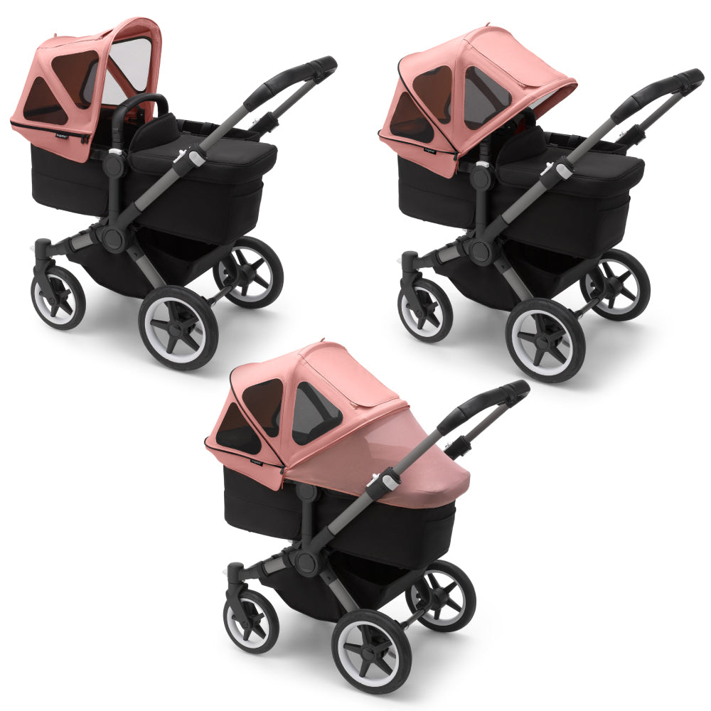 Capotina cu extensie plasa insecte Bugaboo Donkey Morning Pink