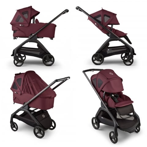 Capotina cu extensie plasa insecte Bugaboo Dragonfly Dark Cherry