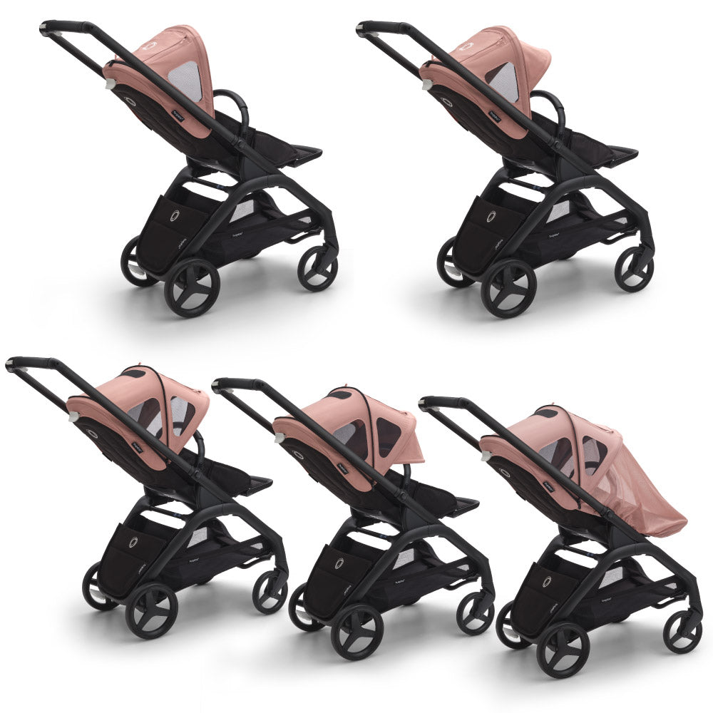 Capotina cu extensie plasa insecte Bugaboo Dragonfly Morning Pink