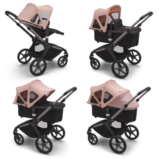 Capotina cu extensie plasa insecte Bugaboo Fox 5 Fox Cub Lynx Morning Pink