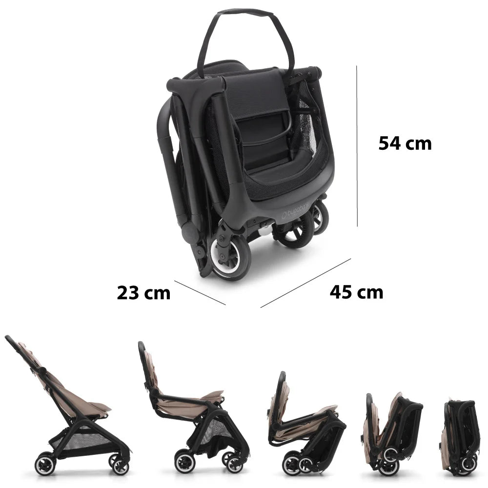 Carucior Bugaboo Butterfly Black Dark Cherry