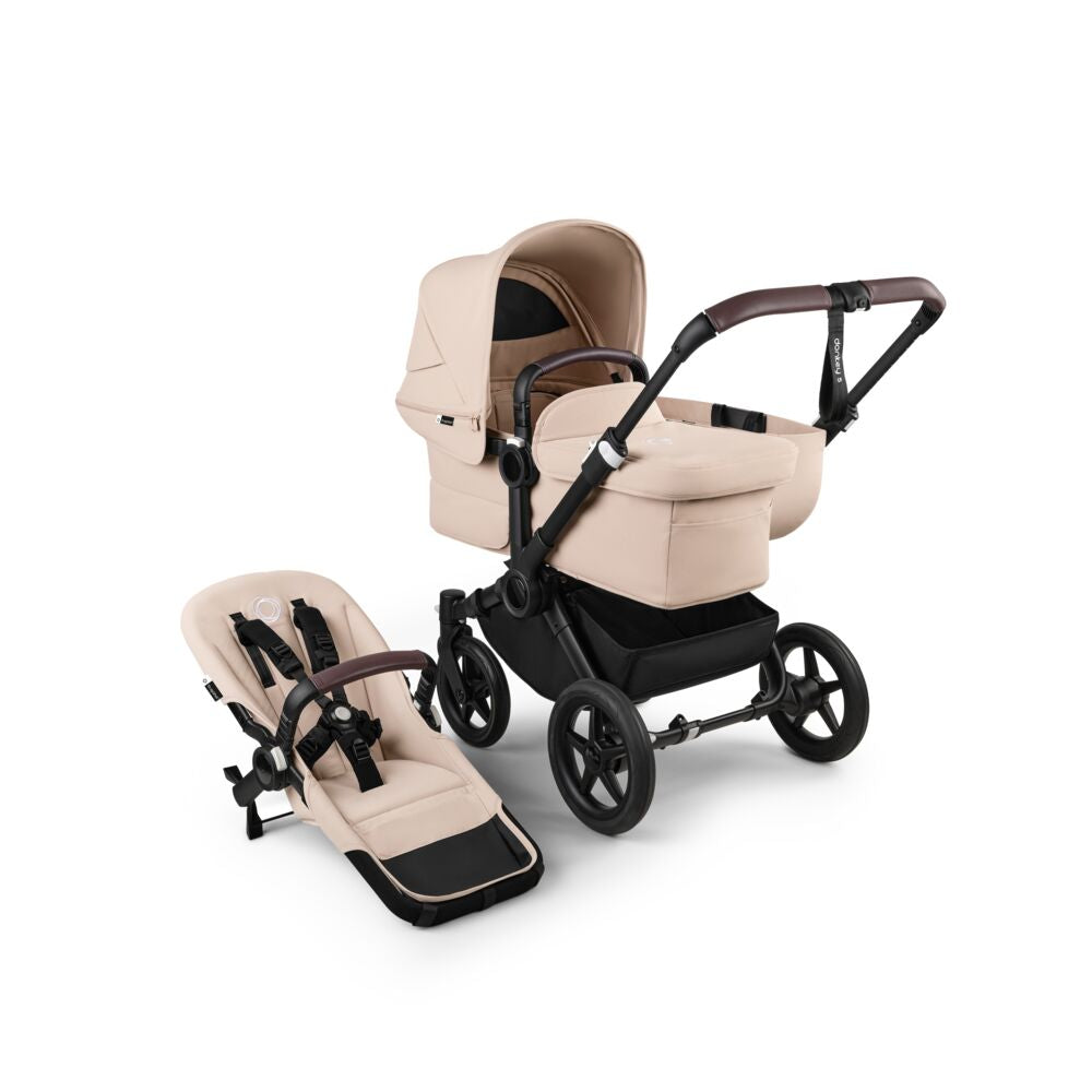 Carucior Convertibil Bugaboo Donkey 5 Mono Black Desert Taupe