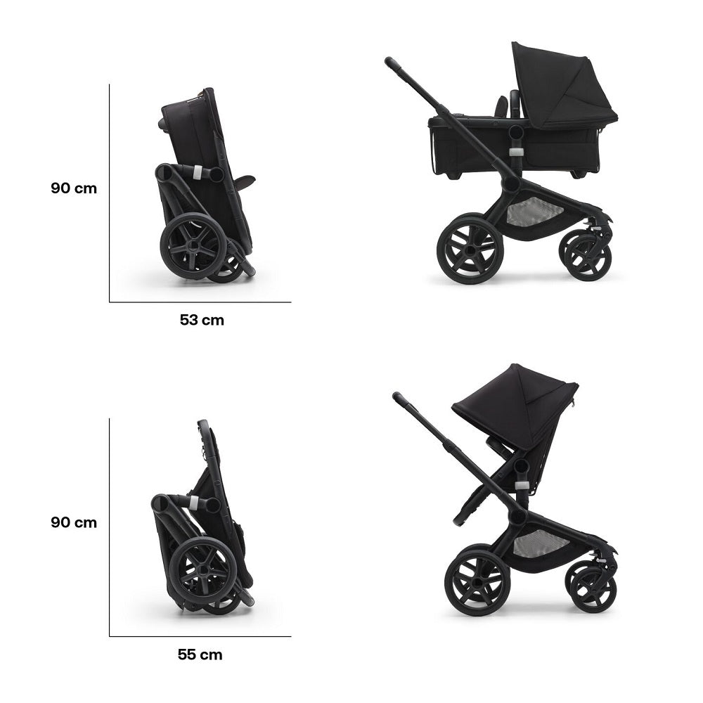 Carucior Bugaboo Fox 5 Renew Black Dessert Taupe 2 in 1