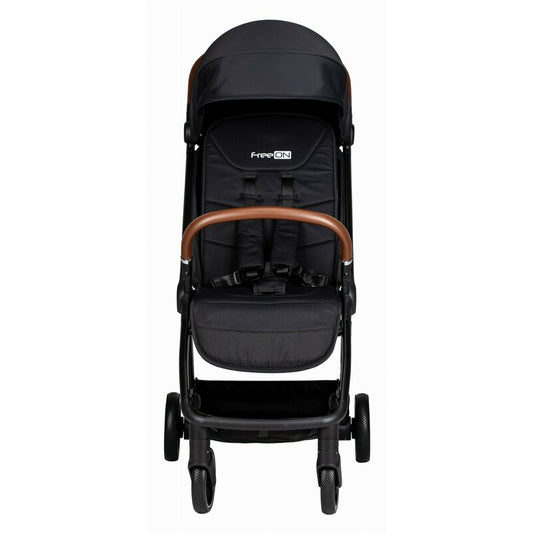 Carucior sport, FreeON, Bold, Pliabil automat, Roti cu suspensii, De la nastere pana la 22 kg, Cu spatar reglabil in 3 pozitii, Black