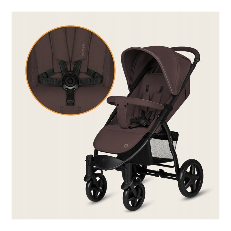Carucior Sport Lionelo Annet Plus 0-22 kg Roti EVA Amortizoare Capotina XXL Maro