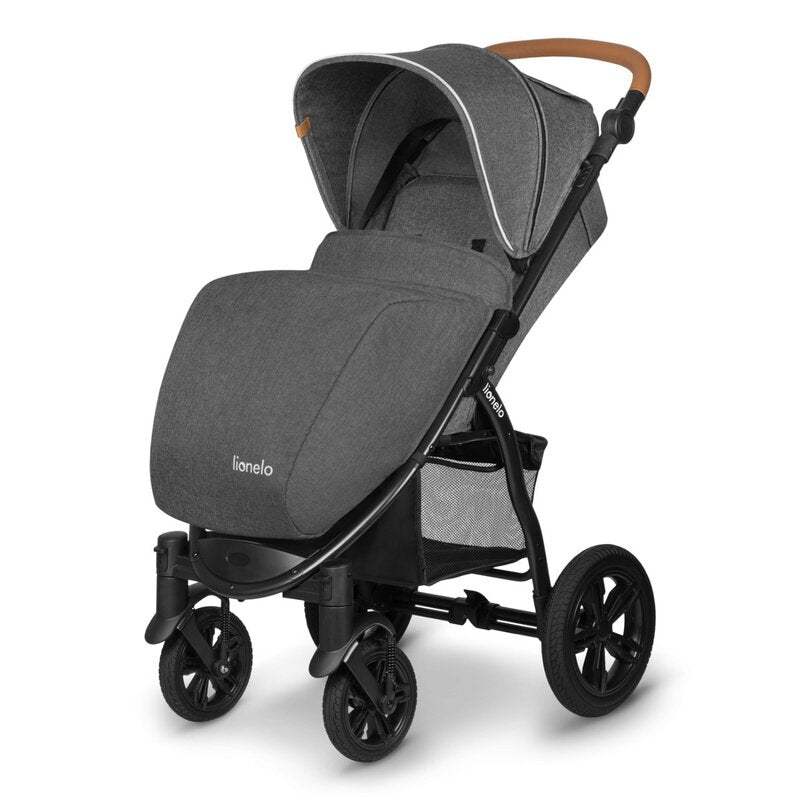 Carucior sport, Lionelo, Annet Tour, De la nastere, Cu capotina impermeabila, Cu filtru UPF 50+, Cu maner reglabil, Plasa de tantari, Suport biberon, Saculet pentru picioare, Pana la 22 kg, Cu certificare TUV, Gri