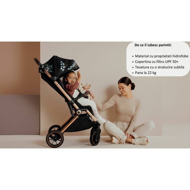 Carucior sport Lionelo Cloe, Black Onyx