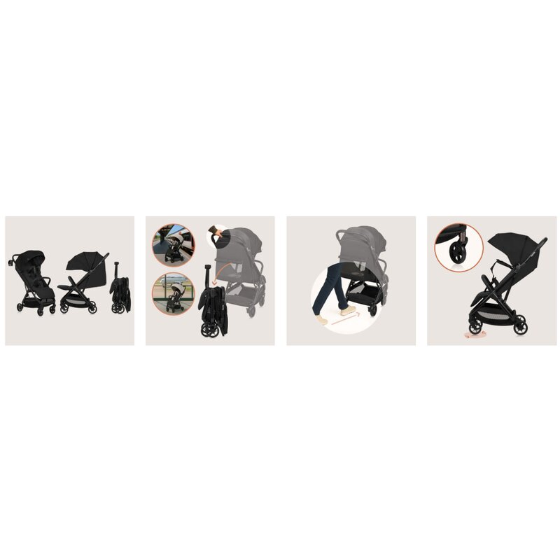 Carucior Sport Lionelo Julie Air Ultra-Usor 7.5 kg Pliere Compacta SPF 50