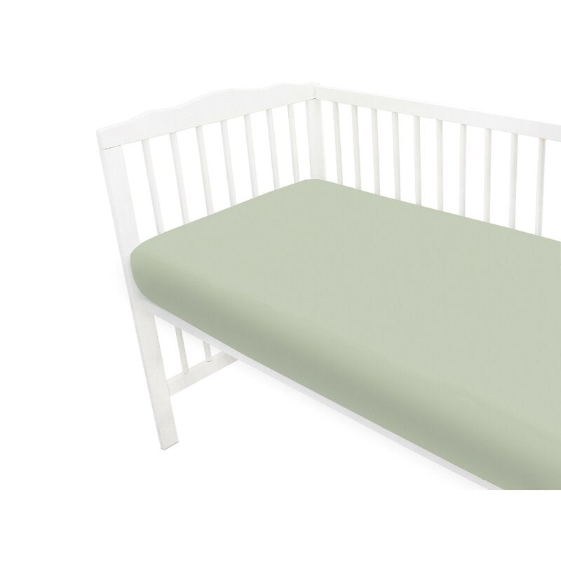 Cearceaf cu elastic, MimiNu, Jerse, Pentru patut 140X70 cm, Material certificat Oeko Tex Standard 100, Olive