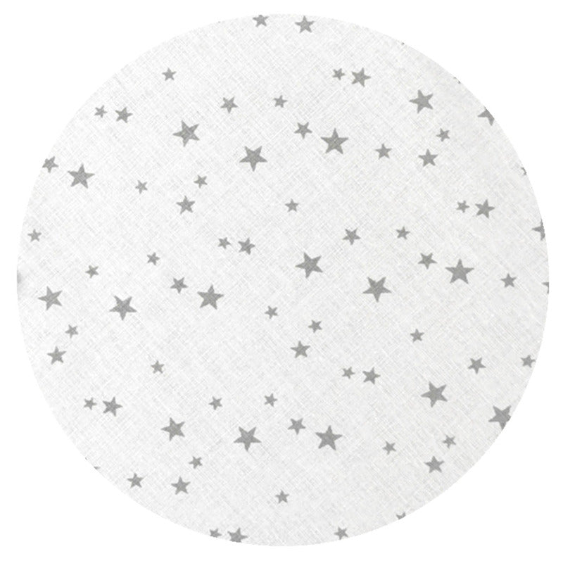 Cearceaf cu elastic, MimiNu, Pentru landou, carucior si cosulet, Dimensiune 80x35 cm, Din bumbac certificat Oeko Tex Standard 100, Mini Gray Stars