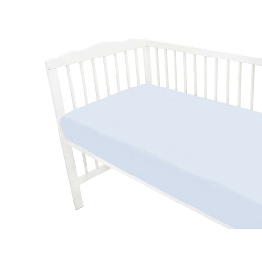 Cearceaf cu elastic, MimiNu, Pentru patut 120X60 cm, Din bumbac certificat Oeko Tex Standard 100, Colectia Royal, Blue