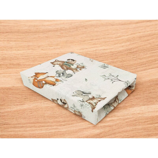Cearceaf cu elastic, MimiNu, Pentru patut 140X70 cm, Din bumbac certificat Oeko Tex Standard 100, Design, Time for fun